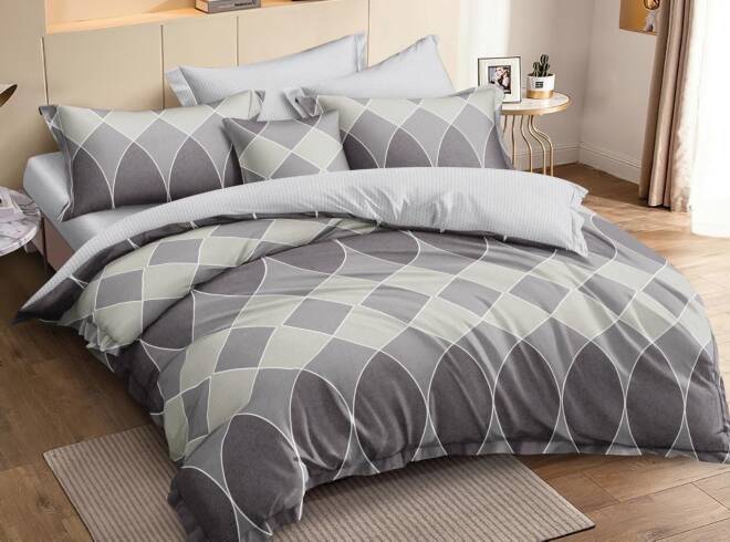 Komplet pościel 4 części 4529 1 kolor  160 x 200