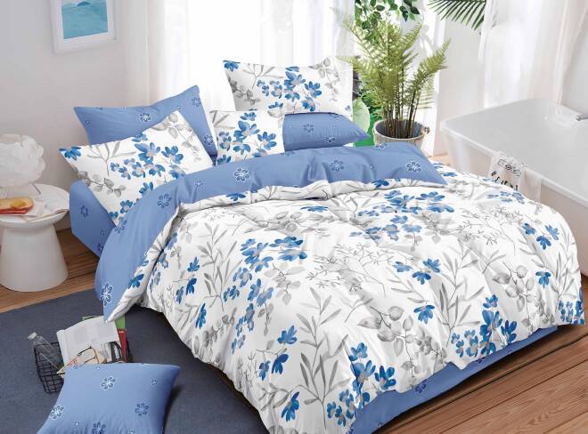 Komplet pościel 4 części 4535 1 kolor  160 x 200