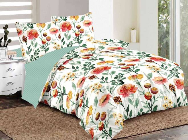 Komplet pościel 4 części 4552 1 kolor  160 x 200