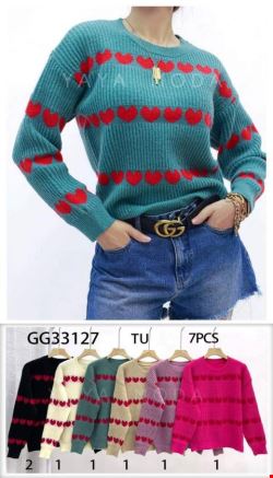 Sweter damskie GG33127 Mix kolor Standard