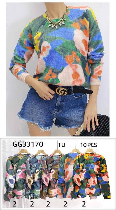 Sweter damskie GG33170 Mix kolor Standard