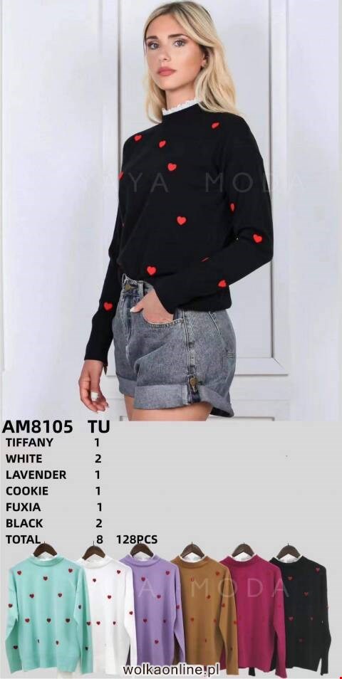 Sweter damskie AM8105 Mix kolor Standard