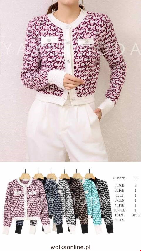 Sweter damskie S5626 Mix kolor Standard