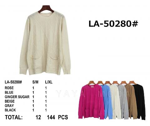 Sweter damskie  LA-50280 Mix kolor S/M-L/XL 1