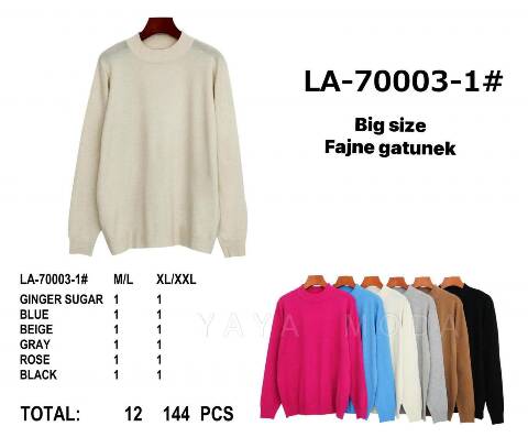 Sweter damskie  LA-70003-1 Mix kolor M-2XL