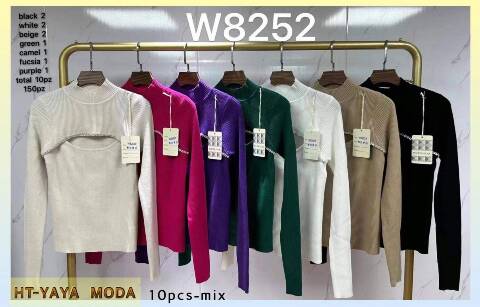 Sweter damskie  W8252 Mix kolor Standard 1