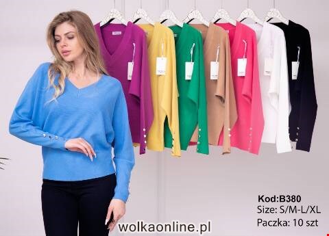 Sweter damskie B380 Mix kolor S/M-L//XL