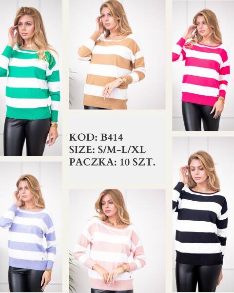 Sweter damskie B414 Mix kolor S/M-L//XL 1