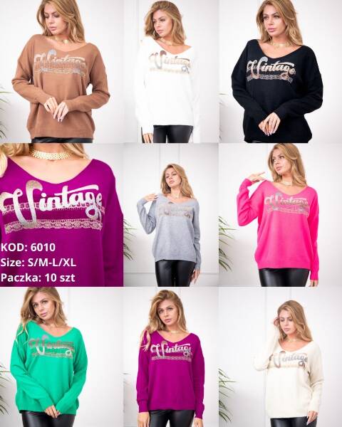 Sweter damskie 6010 Mix kolor S/M-L//XL 1