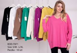 Sweter damskie F871 Mix kolor S/M-L//XL