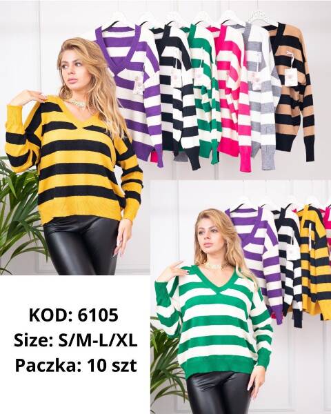 Sweter damskie 6105 Mix kolor S/M-L//XL