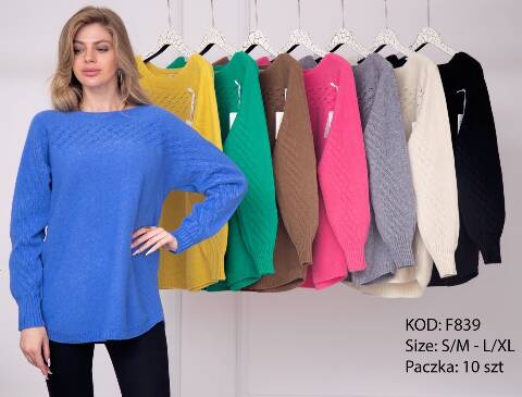 Sweter damskie F839 Mix kolor S/M-L//XL 1