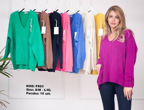 Sweter damskie F893 Mix kolor S/M-L//XL 1