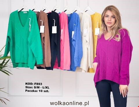 Sweter damskie F893 Mix kolor S/M-L//XL