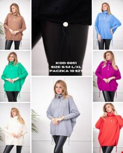 Sweter damskie 6051 Mix kolor S/M-L//XL