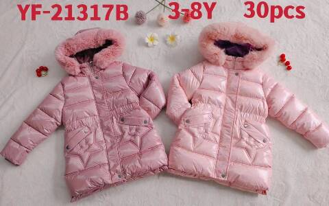 Kurtka zimowa dziewczęce YF-21317B Mix kolor 3-8