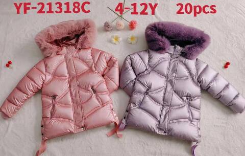 Kurtka zimowa dziewczęce YF-21318C Mix kolor 4-12 1