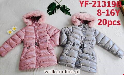 Kurtka zimowa dziewczęce YF-21319B Mix kolor 8-16