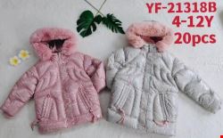 Kurtka zimowa dziewczęce YF-21318B Mix kolor 4-12