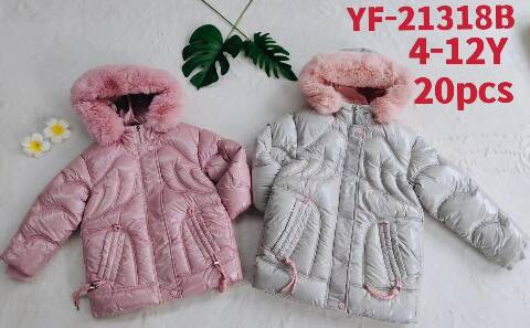 Kurtka zimowa dziewczęce YF-21318B Mix kolor 4-12 1