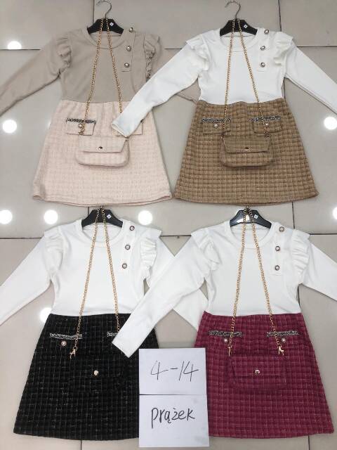 Sukienka dziewczęce 6515 1 kolor 4-14 1