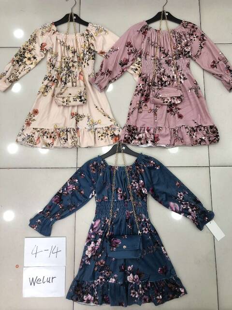 Sukienka dziewczęce 6519 1 kolor 4-14 1