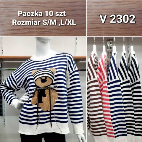 Sweter damskie V2302 Mix kolor S/M-L/XL 1