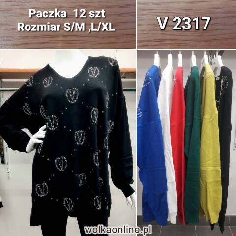 Sweter damskie V2317 Mix kolor S/M-L/XL