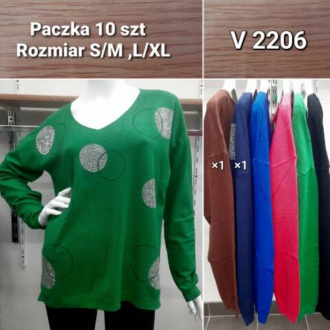 Sweter damskie V2206 Mix kolor S/M-L/XL 1