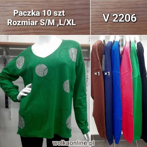 Sweter damskie V2206 Mix kolor S/M-L/XL