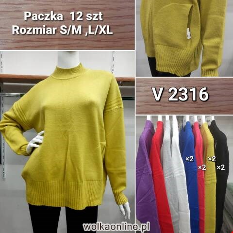 Sweter damskie V2316 Mix kolor S/M-L/XL