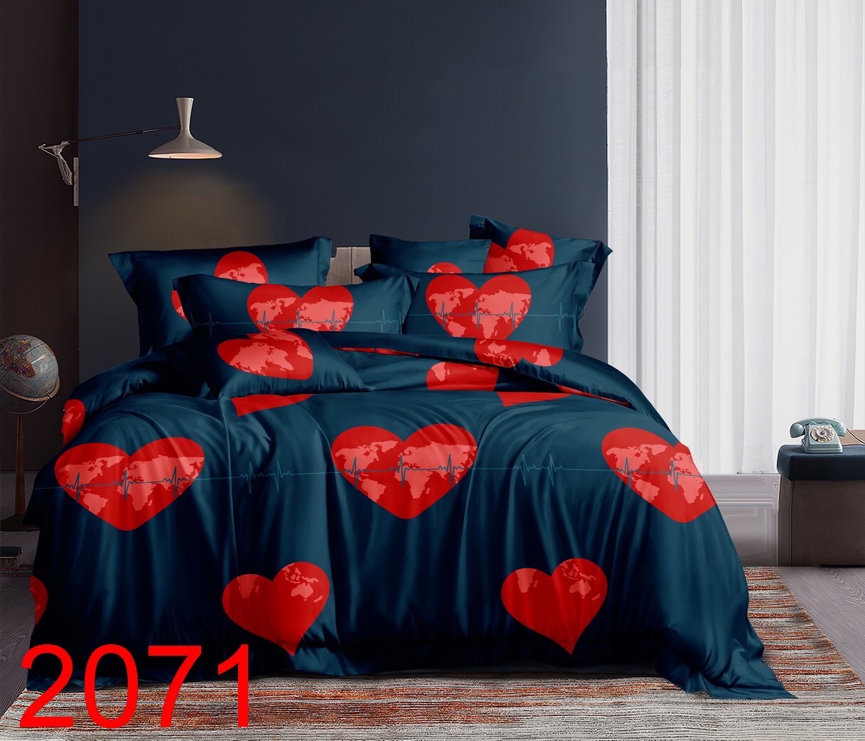 Komplet pościel 3 części 9943 1 kolor  200x220 1