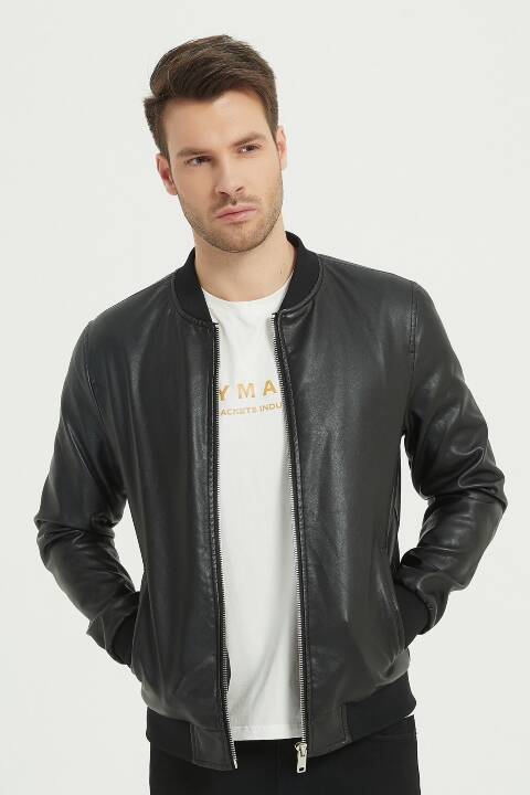 Kurtka skórzana męskie 1145 1 kolor S-2XL (Towar Tureckie) 1