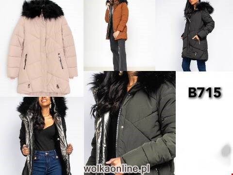 Płaszcze zimowe damskie B715 1 kolor S-2XL