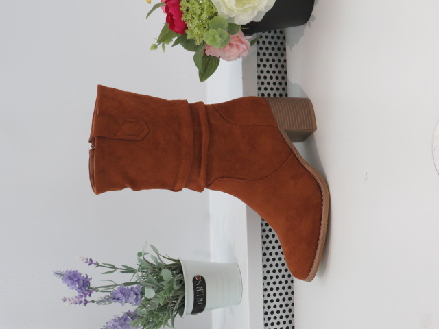 Botki Damskie F6286 CAMEL 36-41