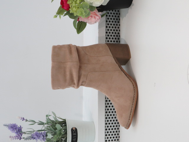 Botki Damskie F6303 KHAKI 36-41