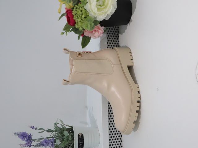 Botki Damskie ZY001 BEIGE 36-41
