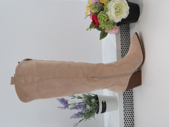 Kozaki Damskie 8565 BEIGE 36-41 1