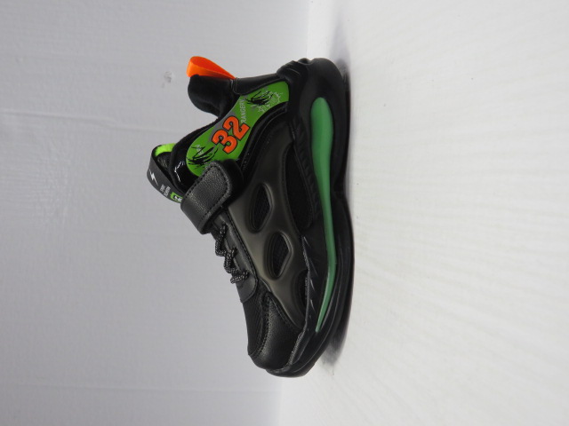 Buty Sportowe Dziecięce P690 BLACK/GREY 32-37