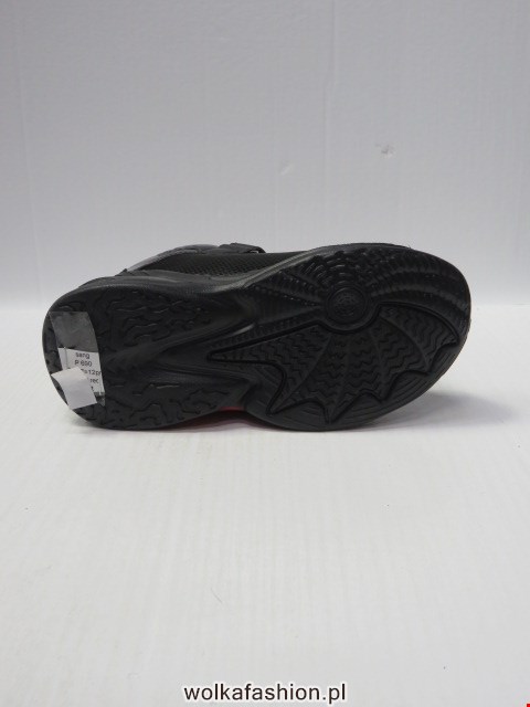 Buty Sportowe Dziecięce P690 BLACK/RED 32-37 2