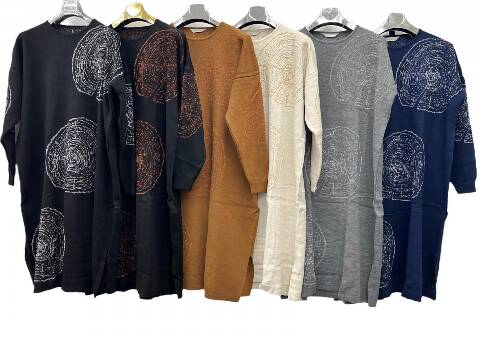  Sweter Sukienki damskie 7003 Mix kolor Standard (Towar Tureckie)
