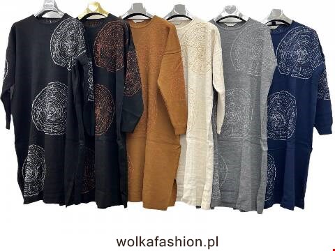  Sweter Sukienki damskie 7003 Mix kolor Standard (Towar Tureckie)