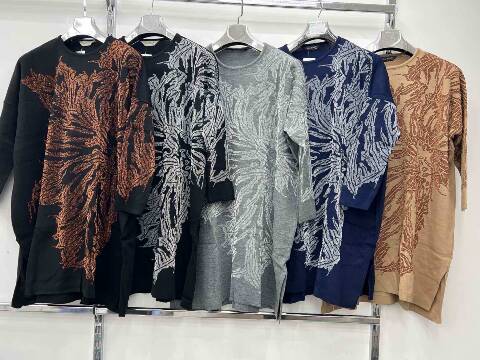  Sweter Sukienki damskie 7014 Mix kolor Standard (Towar Tureckie) 1