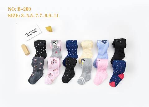 Rajstopy dziewczęce B-200 Mix kolor 3-11 1