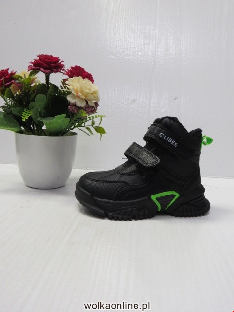 Botki Dziecięce HA338 BLACK/GREEN 21-26