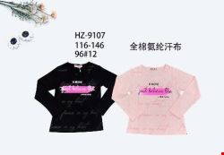 Bluzka dziewczęce HZ-9107 Mix kolor 116-146