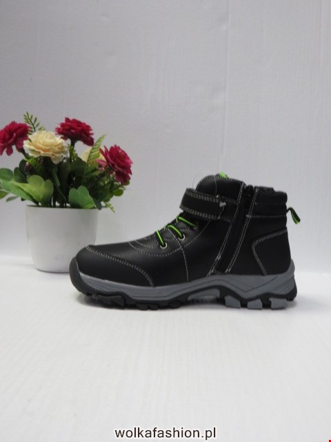 Botki Dziecięce A135 BLACK/GREEN 32-37 1