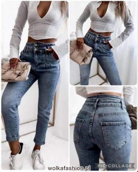 Jeansy damskie 9664 1 kolor XS-XL 1
