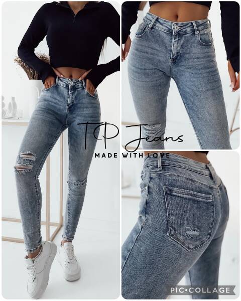 Jeansy damskie 9666 1 kolor XS-XL 1