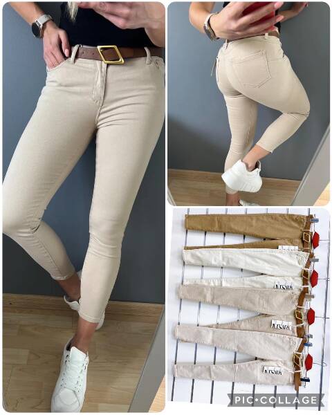 Jeansy damskie 9675 1 kolor XS-XL